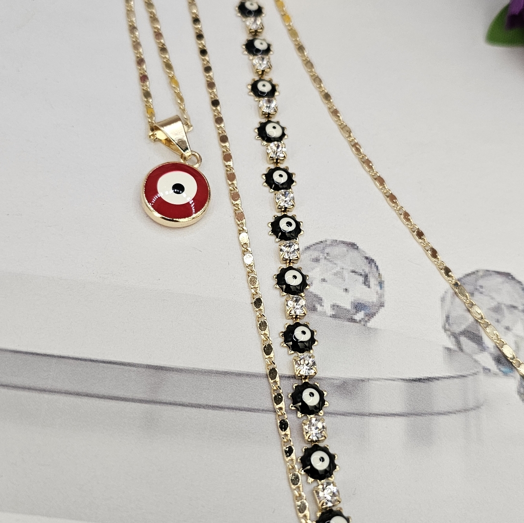 Eye Turkish Chain With Bracelet Gold-Plated 14k 27$